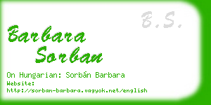 barbara sorban business card